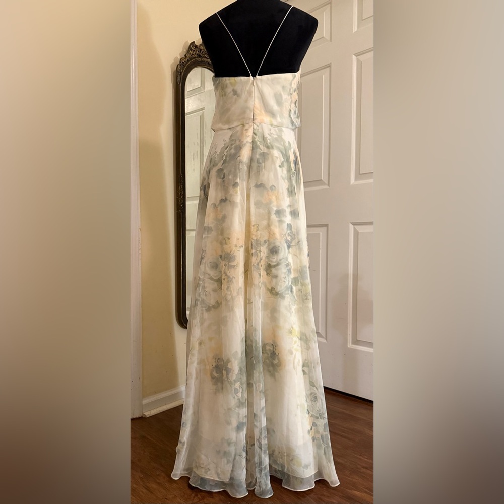 Jenny Yoo Floral Spaghetti Strap Dress - Picture 8 of 12